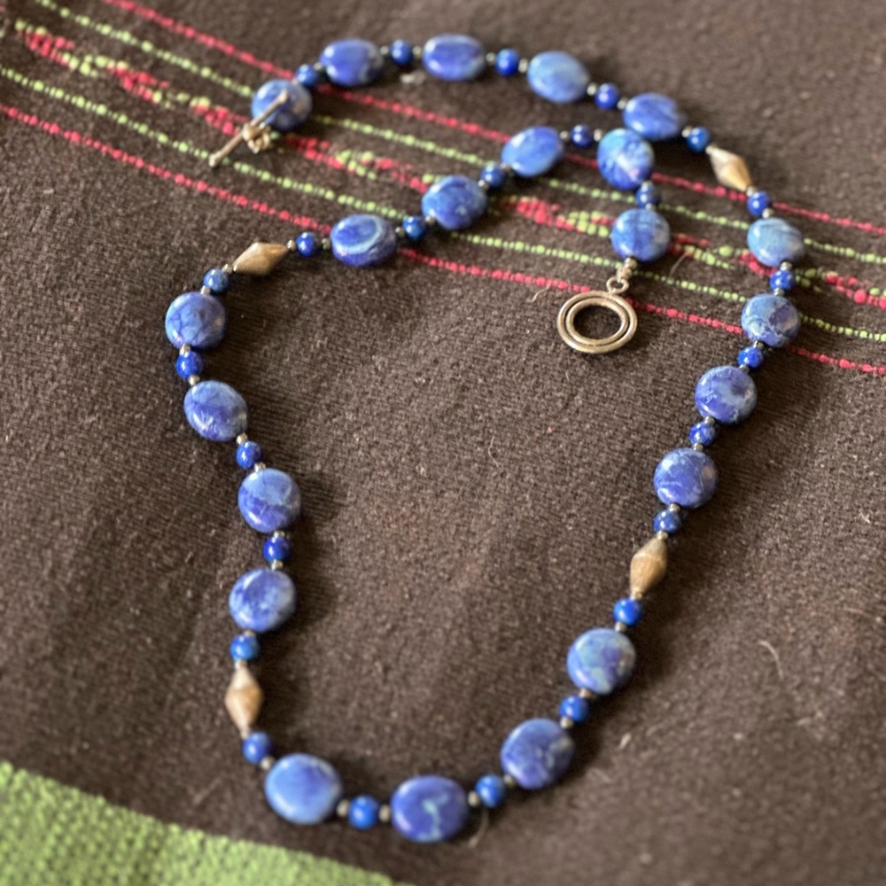 Elegant Blue Beaded Necklace